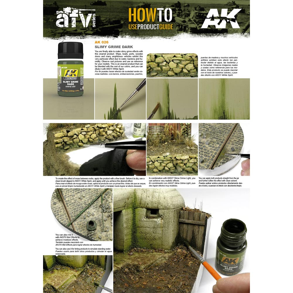 AK Interactive AK026 Slimy Grime Dark Enamel Wash 35ml