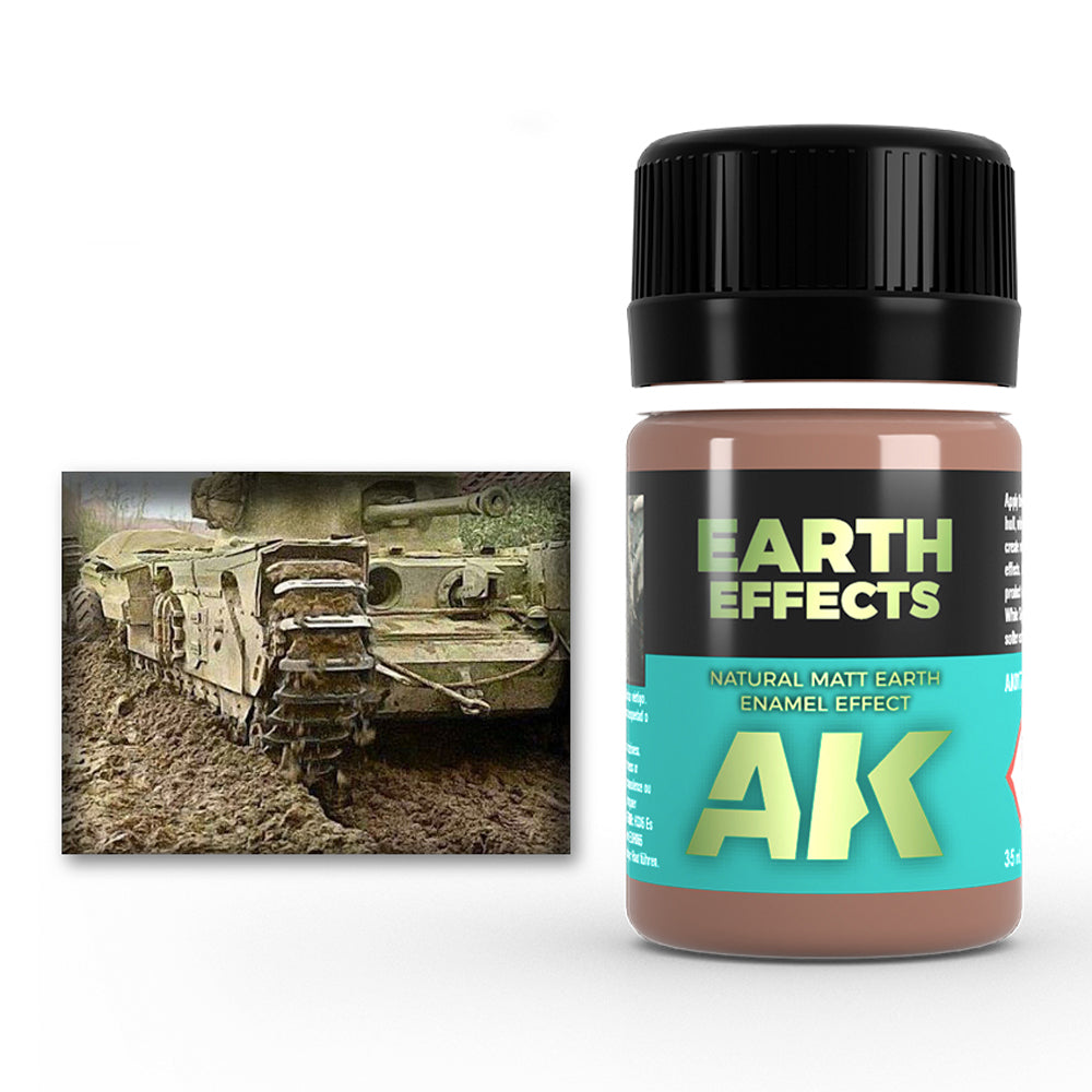 AK Interactive AK017 Earth Effect Enamel Matt Dark Earth Wash 35ml