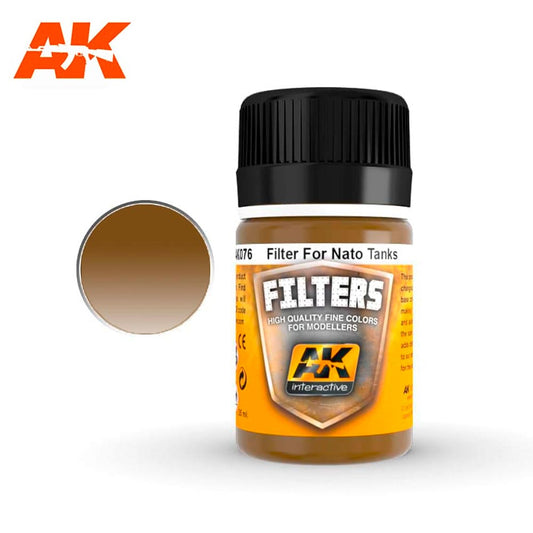 AK Interactive 76 Dark Brown Filter For Nato Vehicles 35ml Enamel Weathering
