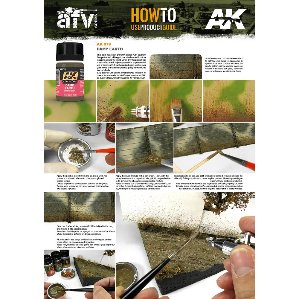 AK Interactive 78 Damp Earth Effects 35ml Enamel Weathering