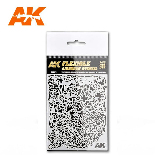 AK Interactive Flexible Airbrush Stencil 1:20, 1:24, 1:35 Weathering AK9079
