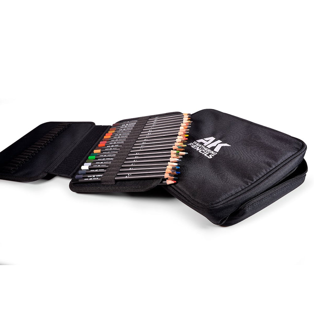 AK Interactive Weathering Pencils Full Range in Cloth Case AK10050
