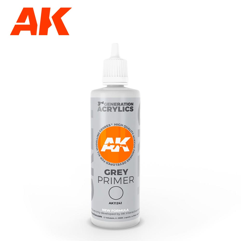 AK Interactive 11241 Grey Primer Acrylic 100ml