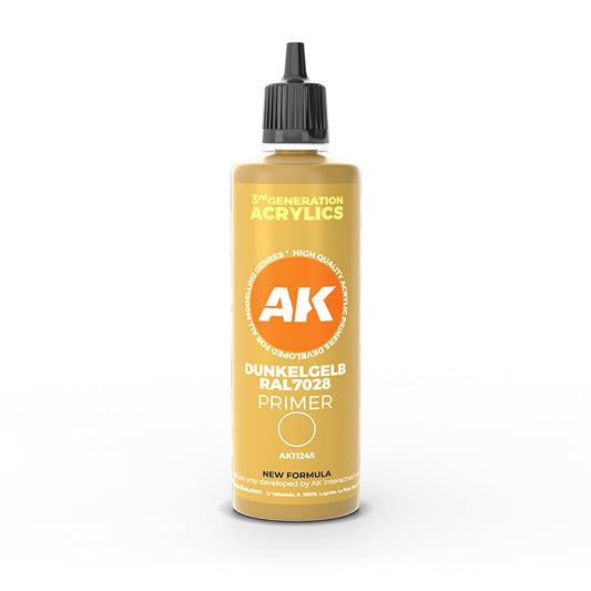 AK Interactive 11245 Dunkelgelb RAL 7028 Dark Yellow Surface Primer 100ml