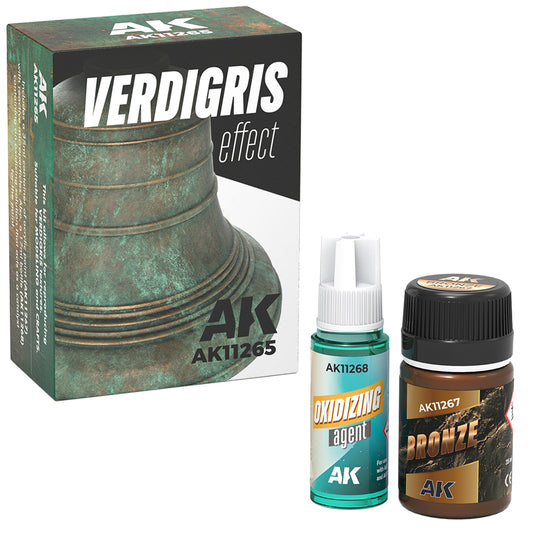 AK Interactive 11265 Verdigris Bronze/Copper/Brass Tarnish Weathering Effect Kit