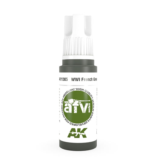 AK Interactive 11305 WWI French Green 1 17ml AFV 3G Acrylic Model Paint