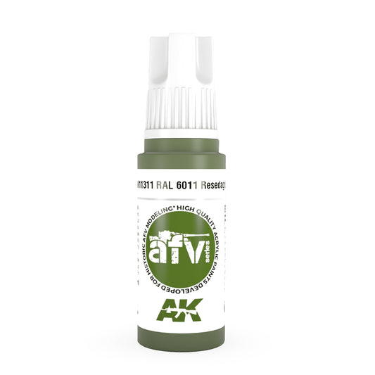 AK Interactive 11311 RAL 6011 Resedagrün 17ml AFV 3G Acrylic Model Paint