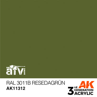 AK Interactive 11312 RAL 6011B Resedagrün 17ml AFV 3G Acrylic Model Paint