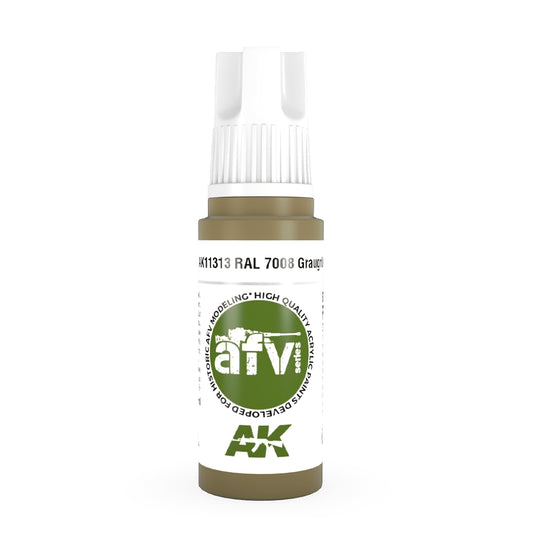 AK Interactive 11313 RAL 7008 Graugrün 17ml AFV 3G Acrylic Model Paint