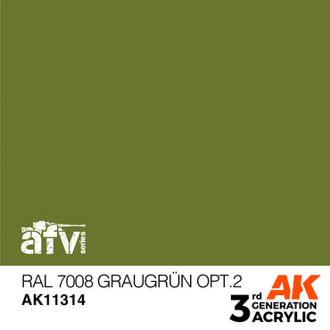 AK Interactive 11314 RAL 7008 Graugrün Opt 2 17ml AFV 3G Acrylic Model Paint