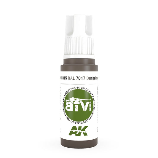 AK Interactive 11315 RAL 7017 Dunkelbraun 17ml AFV 3G Acrylic Model Paint