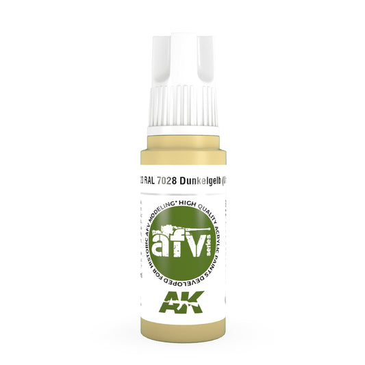 AK Interactive 11320 RAL 7028 Dunkelgelb (Variant) 17ml AFV 3G Acrylic Model Paint