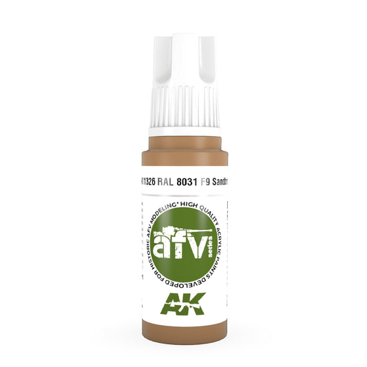 AK Interactive 11326 RAL 8031 F9 Sandbraun 17ml AFV 3G Acrylic Model Paint