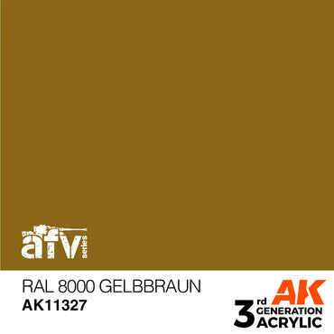 AK Interactive 11327 RAL 8000 Gelbbraun 17ml AFV 3G Acrylic Model Paint