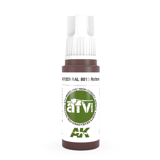 AK Interactive 11329 RAL 8013 Rotbraun 17ml AFV 3G Acrylic Model Paint