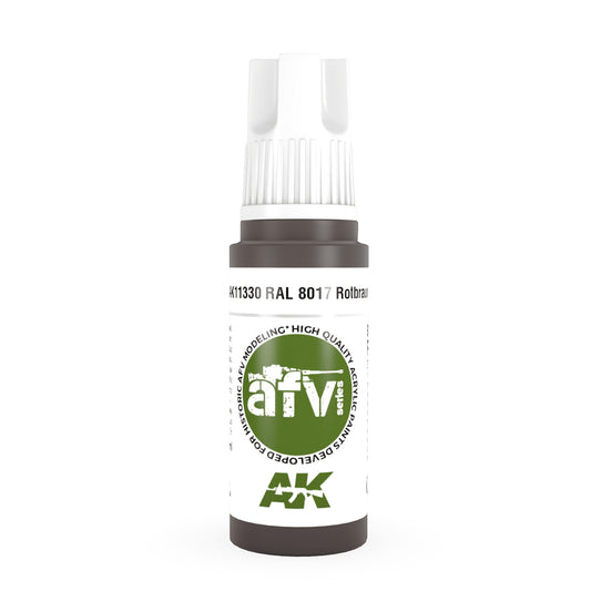 AK Interactive 11330 RAL 8017 Rotbraun 17ml AFV 3G Acrylic Model Paint