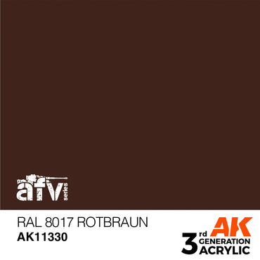 AK Interactive 11330 RAL 8017 Rotbraun 17ml AFV 3G Acrylic Model Paint