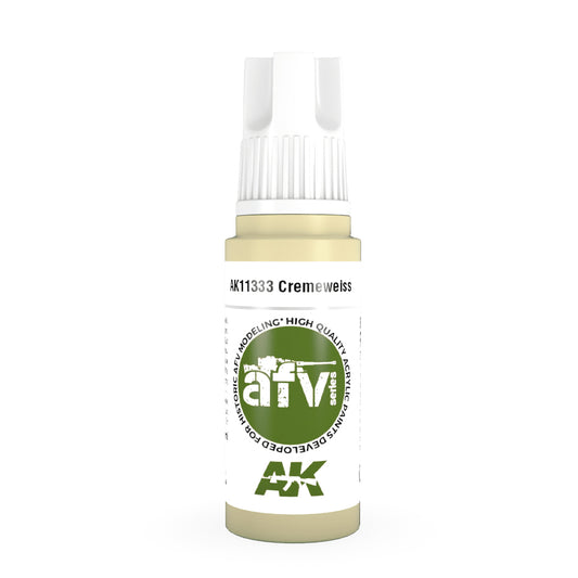 AK Interactive 11333 Cremeweiss 17ml AFV 3G Acrylic Model Paint