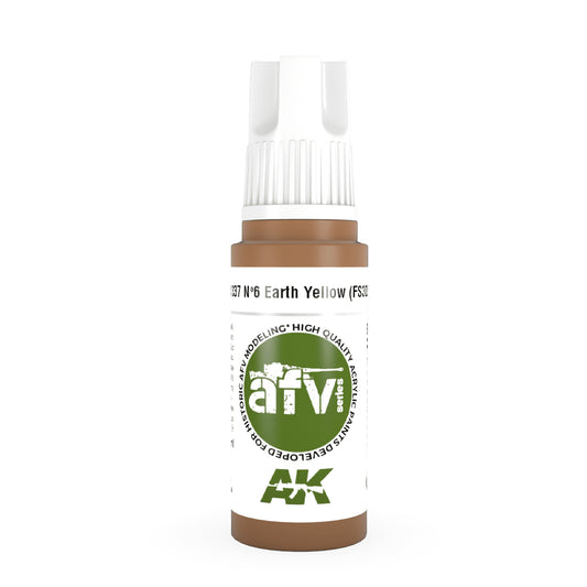 AK Interactive 11337 Nº6 Earth Yellow (FS30257) 17ml AFV 3G Acrylic Model Paint