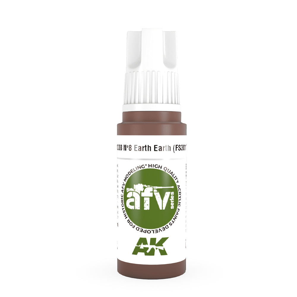 AK Interactive 11338 Nº8 Earth Red (FS30117) 17ml AFV 3G Acrylic Model Paint