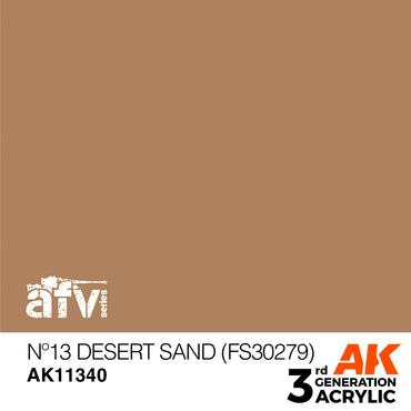 AK Interactive 11340 Nº13 Desert Sand (FS30279) 17ml AFV 3G Acrylic Model Paint