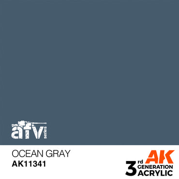 AK Interactive 11341 Ocean Gray (FS35164) 17ml AFV 3G Acrylic Model Paint