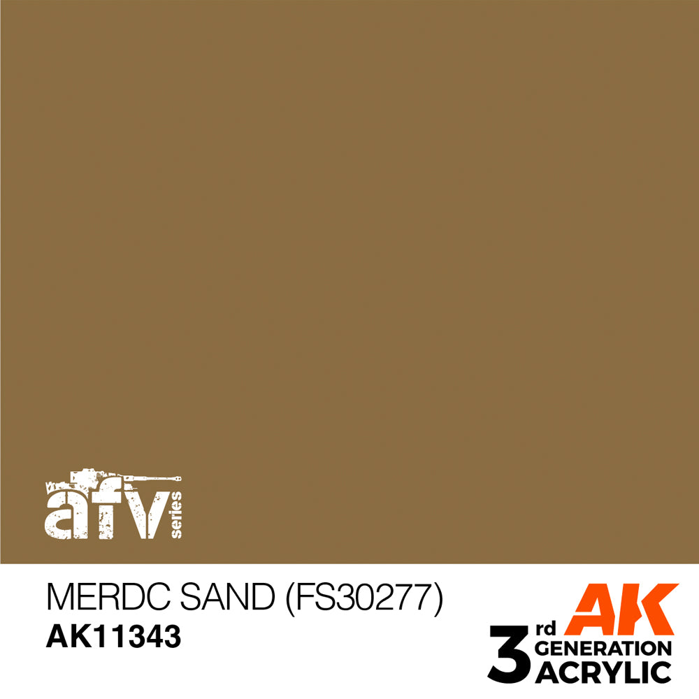 AK Interactive 11343 Merdc Sand (FS30277) 17ml AFV 3G Acrylic Model Paint