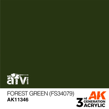 AK Interactive 11346 Forest Green (FS34079) 17ml AFV 3G Acrylic Model Paint