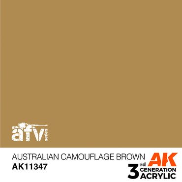 AK Interactive 11347 Australian Camouflage Brown 17ml AFV 3G Acrylic Model Paint