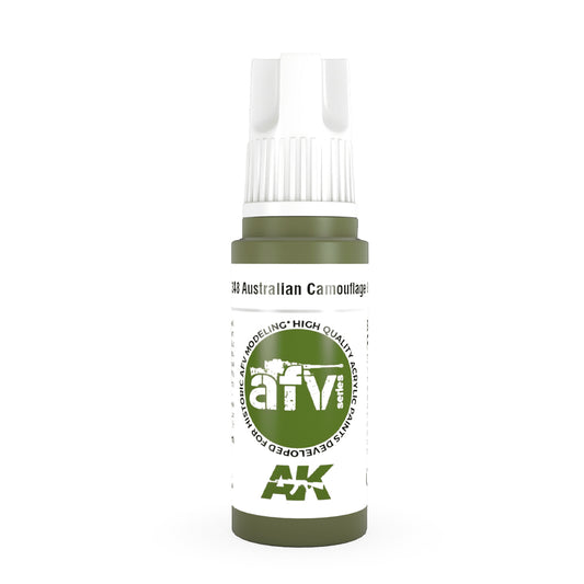 AK Interactive 11348 Australian Camouflage Green 17ml AFV 3G Acrylic Model Paint