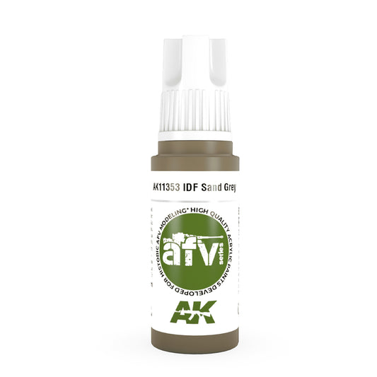 AK Interactive 11353 IDF Sand Grey 1970s-1980s 17ml AFV 3G Acrylic Model Paint