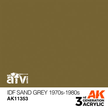 AK Interactive 11353 IDF Sand Grey 1970s-1980s 17ml AFV 3G Acrylic Model Paint