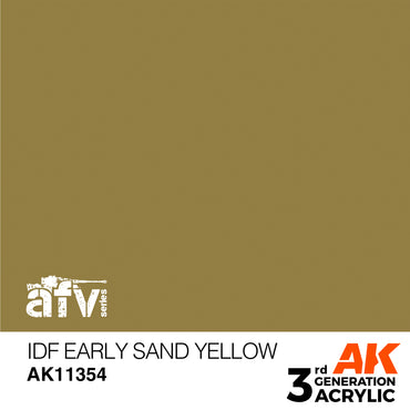 AK Interactive 11354 IDF Early Sand Yellow 17ml AFV 3G Acrylic Model Paint