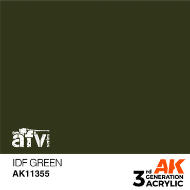 AK Interactive 11355 IDF Green 17ml AFV 3G Acrylic Model Paint
