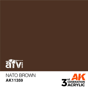 AK Interactive 11359 NATO Brown 17ml AFV 3G Acrylic Model Paint
