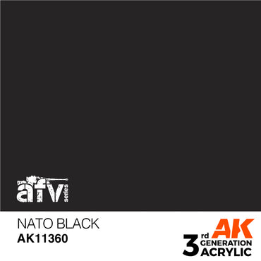 AK Interactive 11360 NATO Black 17ml AFV 3G Acrylic Model Paint