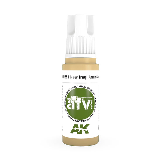 AK Interactive 11361 New Iraqi Army Sand 17ml AFV 3G Acrylic Model Paint