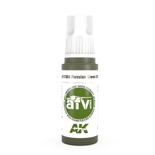 AK Interactive 11368 Russian Green 4Bo  17ml AFV 3G Acrylic Model Paint