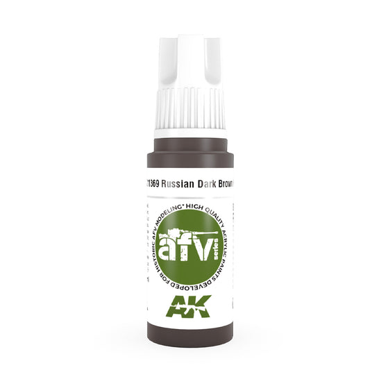AK Interactive 11369 Russian Dark Brown 6K 17ml AFV 3G Acrylic Model Paint