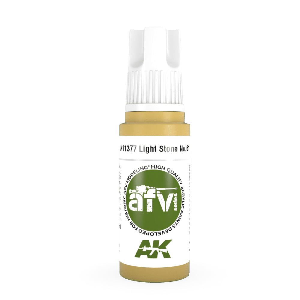 AK Interactive 11377 Light Stone No.61 17ml AFV 3G Acrylic Model Paint