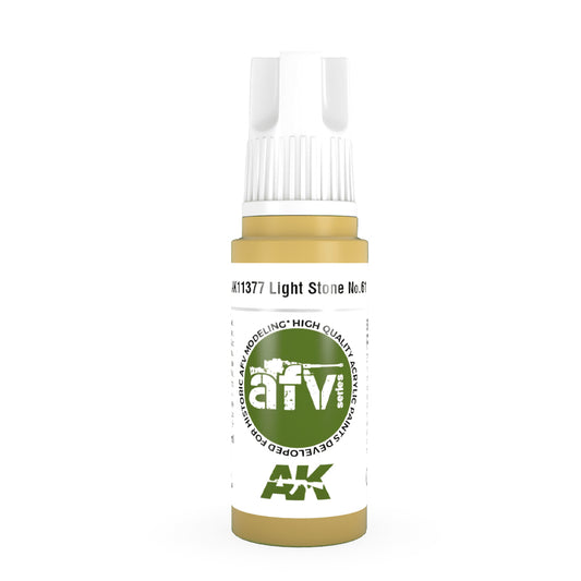 AK Interactive 11377 Light Stone No.61 17ml AFV 3G Acrylic Model Paint