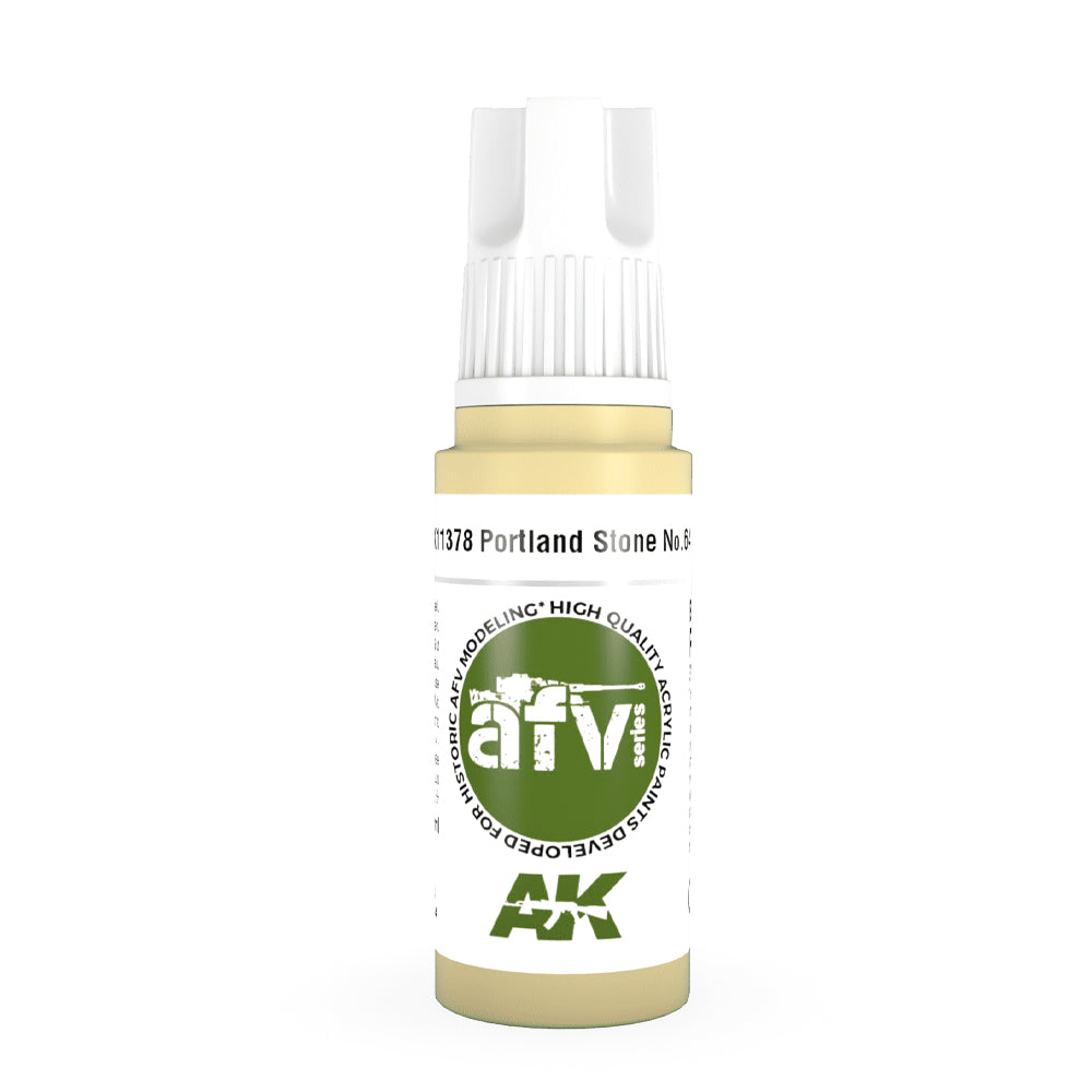 AK Interactive 11378 Portland Stone No.64 17ml AFV 3G Acrylic Model Paint