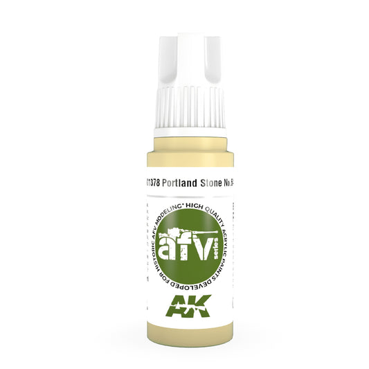 AK Interactive 11378 Portland Stone No.64 17ml AFV 3G Acrylic Model Paint