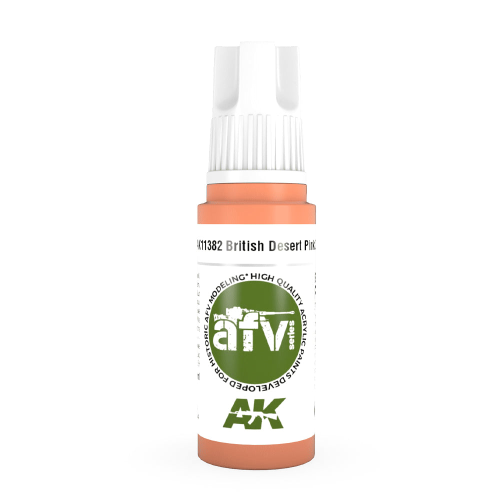 AK Interactive 11382 British Desert Pink ZI 17ml AFV 3G Acrylic Model Paint