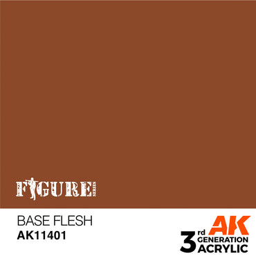 AK Interactive 11401 Base Flesh 17ml 3G Acrylic Model Paint