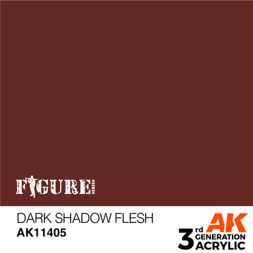 AK Interactive 11405 Dark Shadow Flesh 17ml 3G Acrylic Model Paint