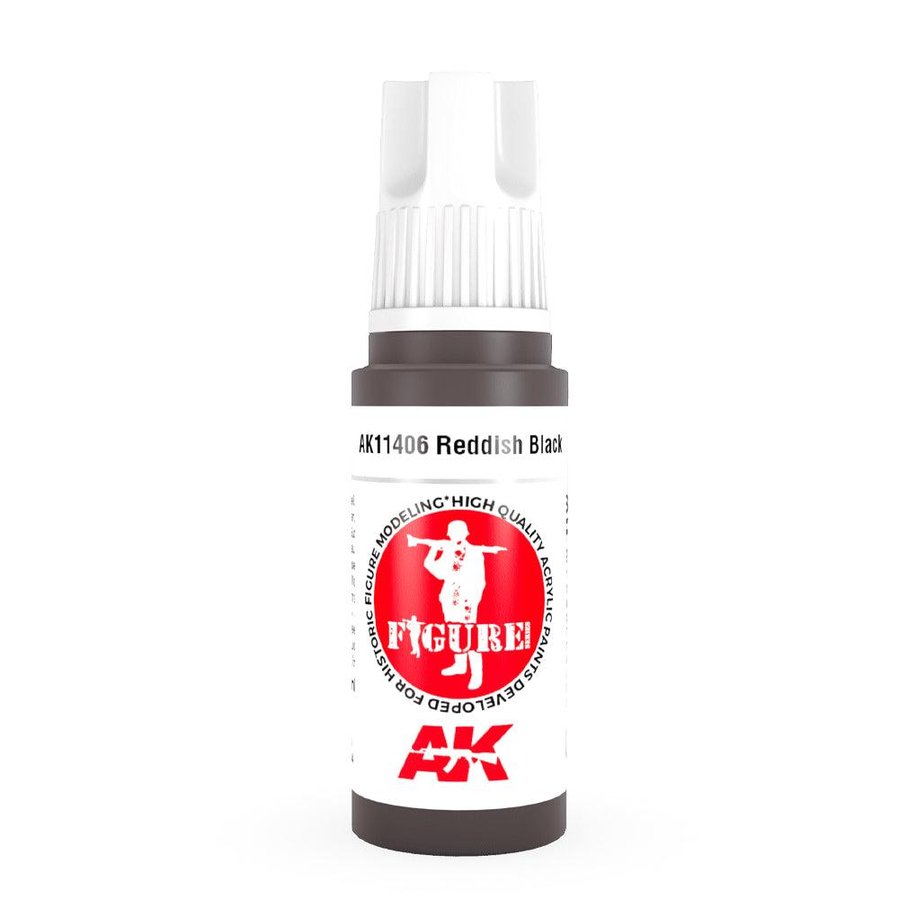 AK Interactive 11406 Reddish Black 17ml 3G Acrylic Model Paint