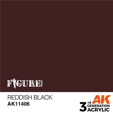 AK Interactive 11406 Reddish Black 17ml 3G Acrylic Model Paint