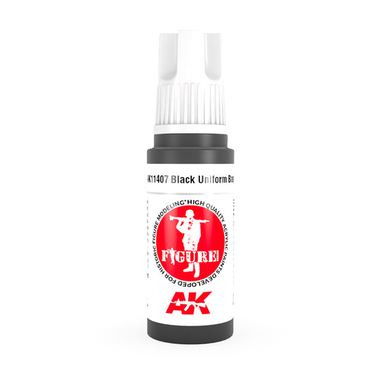 AK Interactive 11407 Black Uniform Base 17ml 3G Acrylic Model Paint