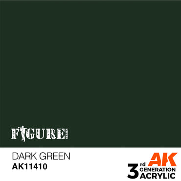 AK Interactive 11410 Dark Green 17ml 3G Acrylic Model Paint